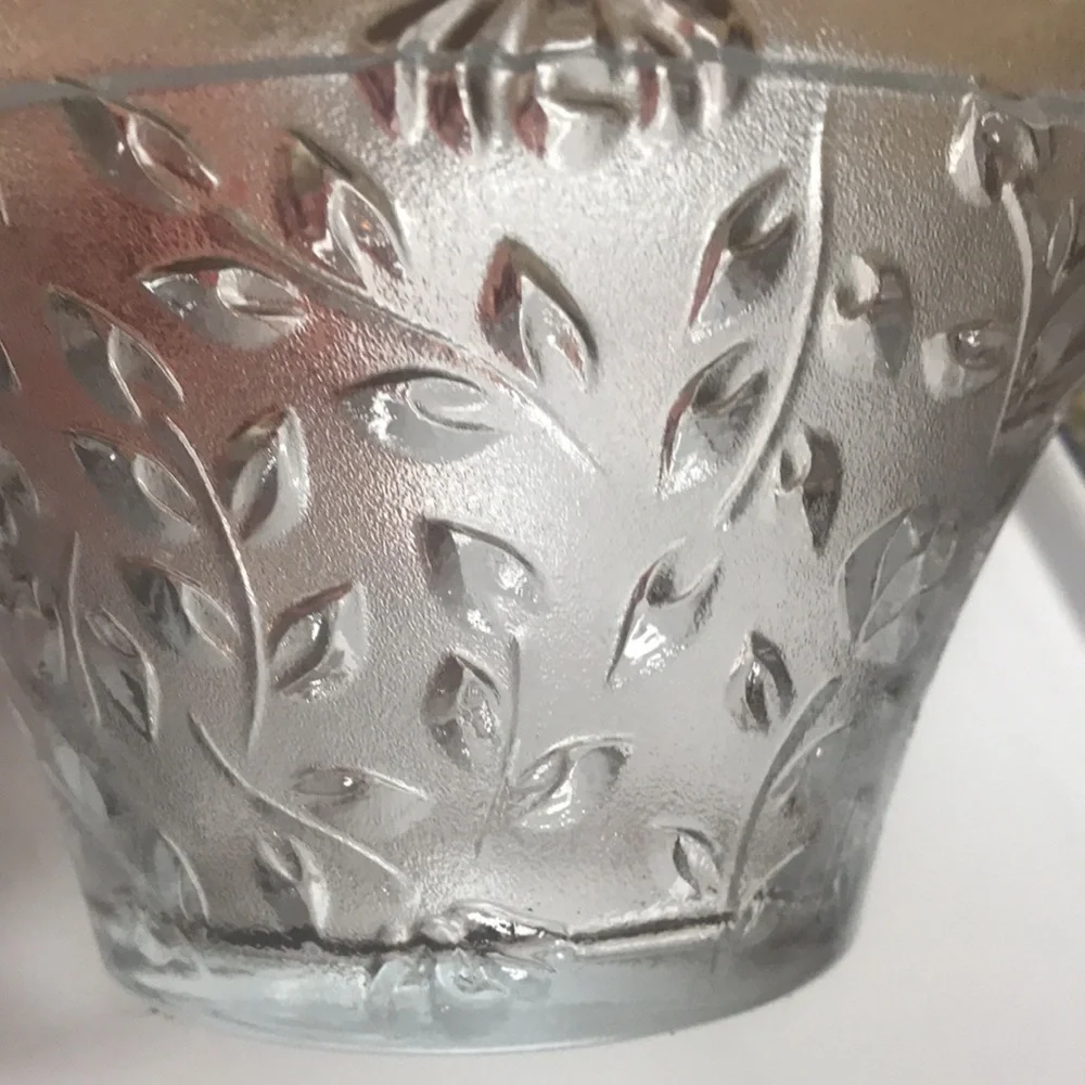 Candy Dish Covered Lidded Candy Dish with Leaf & Floral Design